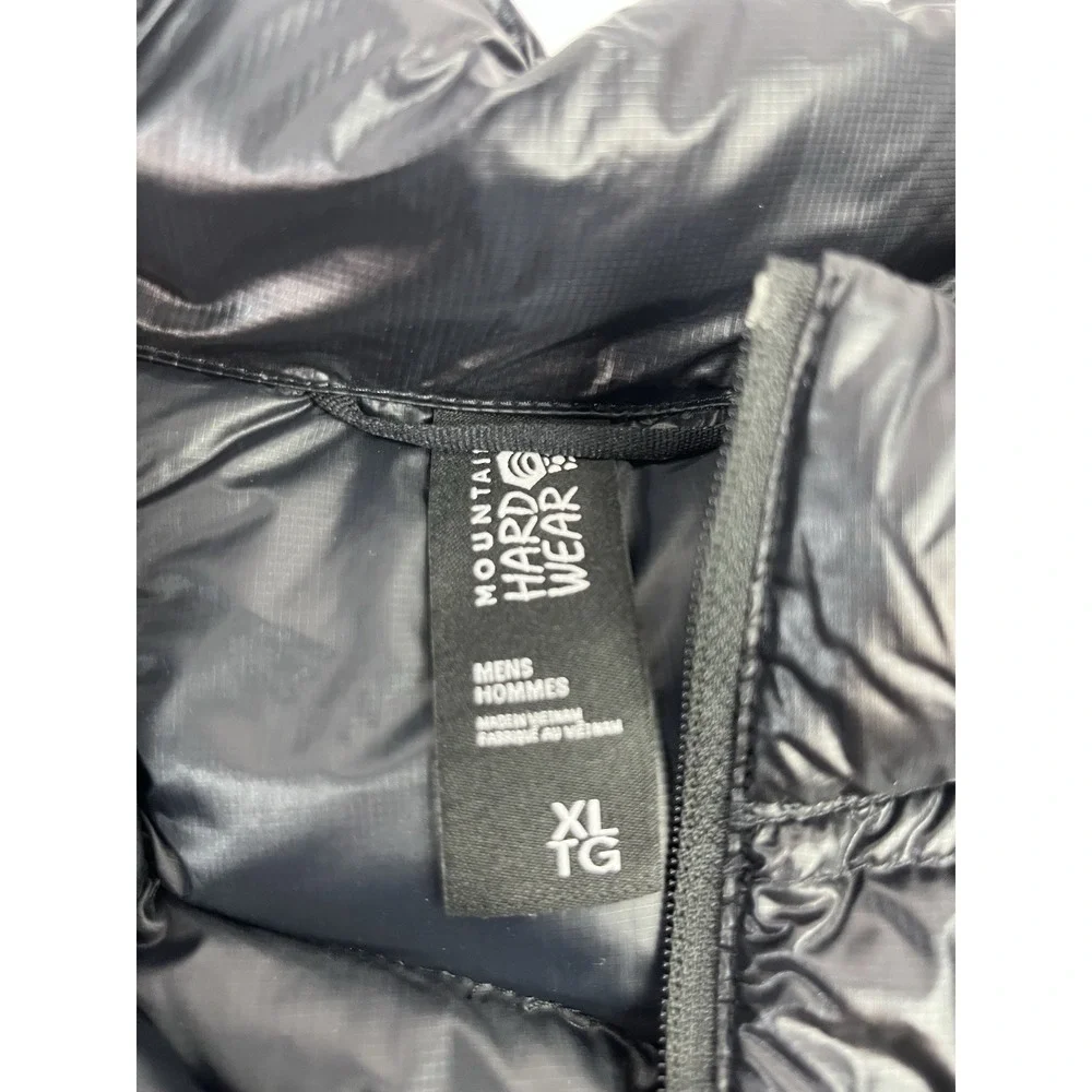 Mountain Hardwear 800 Goose Down Puffer Vest Men's XL Black Full Zip Lightweight
